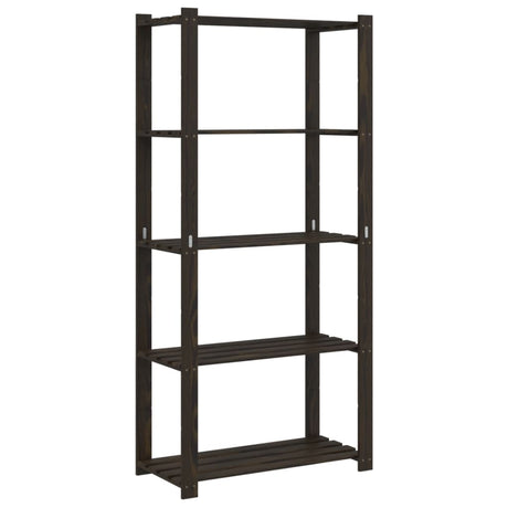 Vidaxx Lagerregal 5-lagig 80x38x170 cm massives Kiefernholz schwarz
