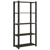 Vidaxl Storage Rack 5-lag 80x38x170 cm Solid fyrretræ sort