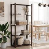 Vidaxx Lagerregal 5-lagig 80x38x170 cm massives Kiefernholz schwarz