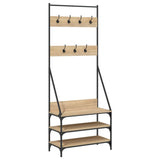 Vidaxl Clothing rack with shoe rack 72x34x184 cm Sonoma oak colored