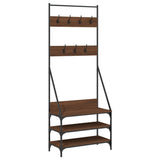 Vidaxl Clothing rack with shoe rack 72x34x184 cm brown oak color