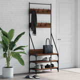 Vidaxx Kleiderständer mit Schuhregal 72x34x184 cm, Farbe Eiche braun