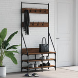 Vidaxx Kleiderständer mit Schuhablage 90x34x184 cm Farbe Eiche braun