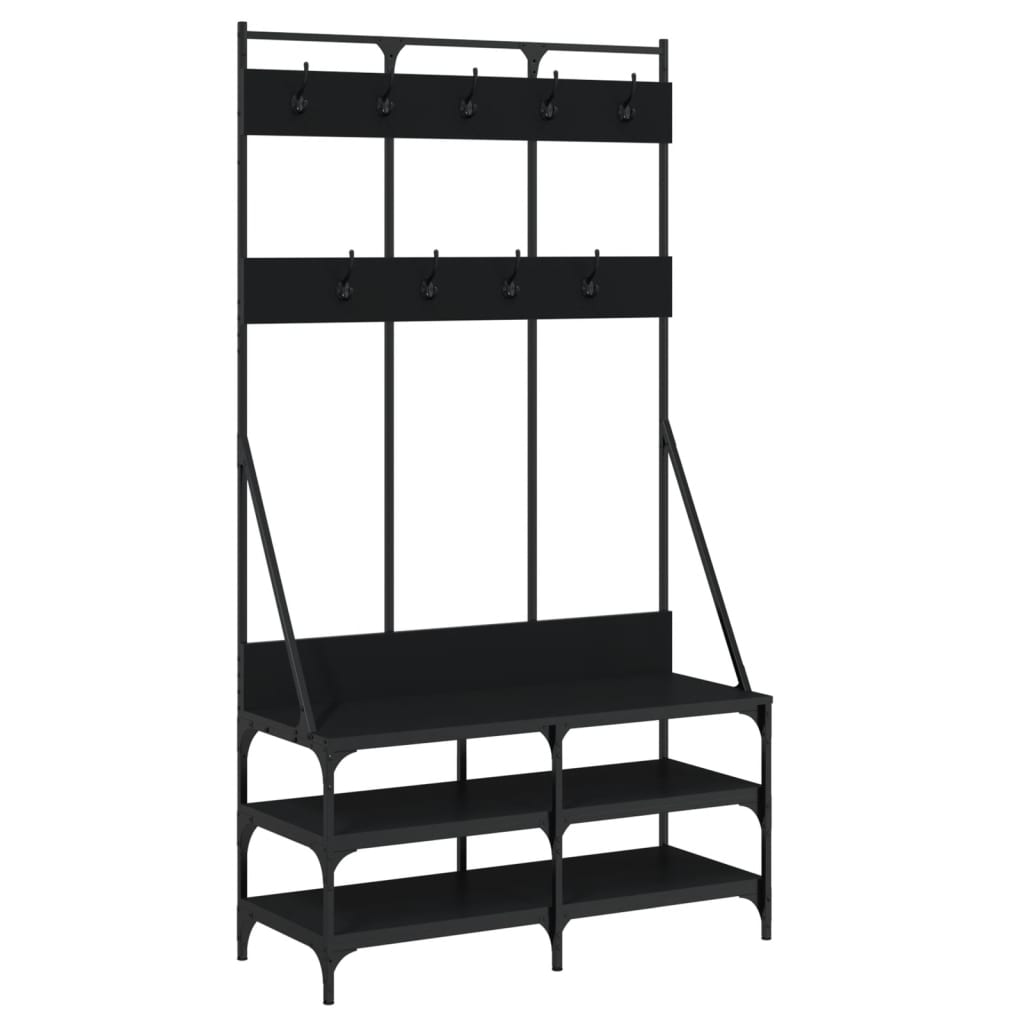 Vidaxx Kleiderständer mit Schuhablage 100x40x184 cm schwarz