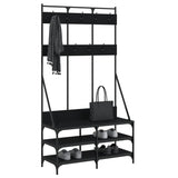 Vidaxl Clothing rack with shoe rack 100x40x184 cm Black