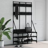 Vidaxl Relling Rack con un estante de zapato 100x40x184 cm negro