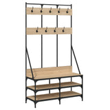 VidaXL Kleiderständer mit Schuhablage 100x40x184 cm Sonoma-Eiche-farbig