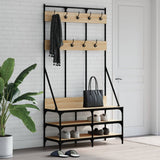 VidaXL Kleiderständer mit Schuhablage 100x40x184 cm Sonoma-Eiche-farbig