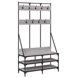 Vidaxl Clothing rack with shoe rack 100x40x184cm gray Sonoma oak color