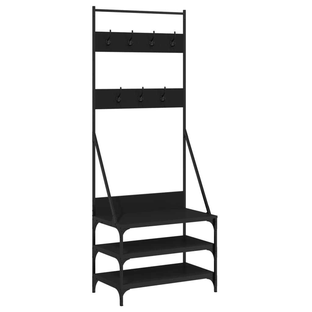 Vidaxx Kleiderständer mit Schuhablage 70x40x184 cm schwarz