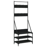 Rack de vêtements Vidaxl avec porte-chaussures 70x40x184 cm noir