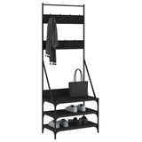 Vidaxl Relling Rack con un estante de zapato 70x40x184 cm negro