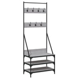 Rack de vêtements Vidaxl avec porte-chaussures 70x40x184 cm gris sonoma chêne couleur