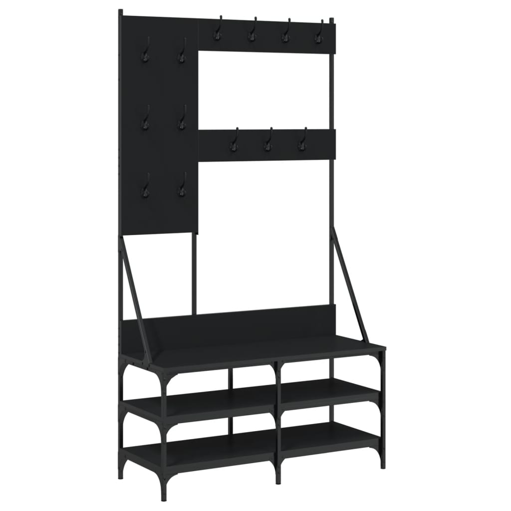 Vidaxl Clothing rack with shoe rack 100x40x184 cm Black