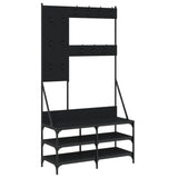 Vidaxl Relling Rack con un estante de zapato 100x40x184 cm negro