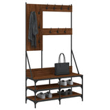 Rack à vêtements Vidaxl avec porte-chaussures 100x40x184 cm Couleur de chêne brun