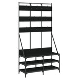 Rack de vêtements Vidaxl avec porte-chaussures 100x40x184 cm noir