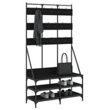 Vidaxl Clothing rack with shoe rack 100x40x184 cm Black