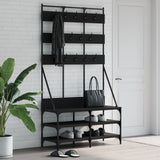 Rack de vêtements Vidaxl avec porte-chaussures 100x40x184 cm noir