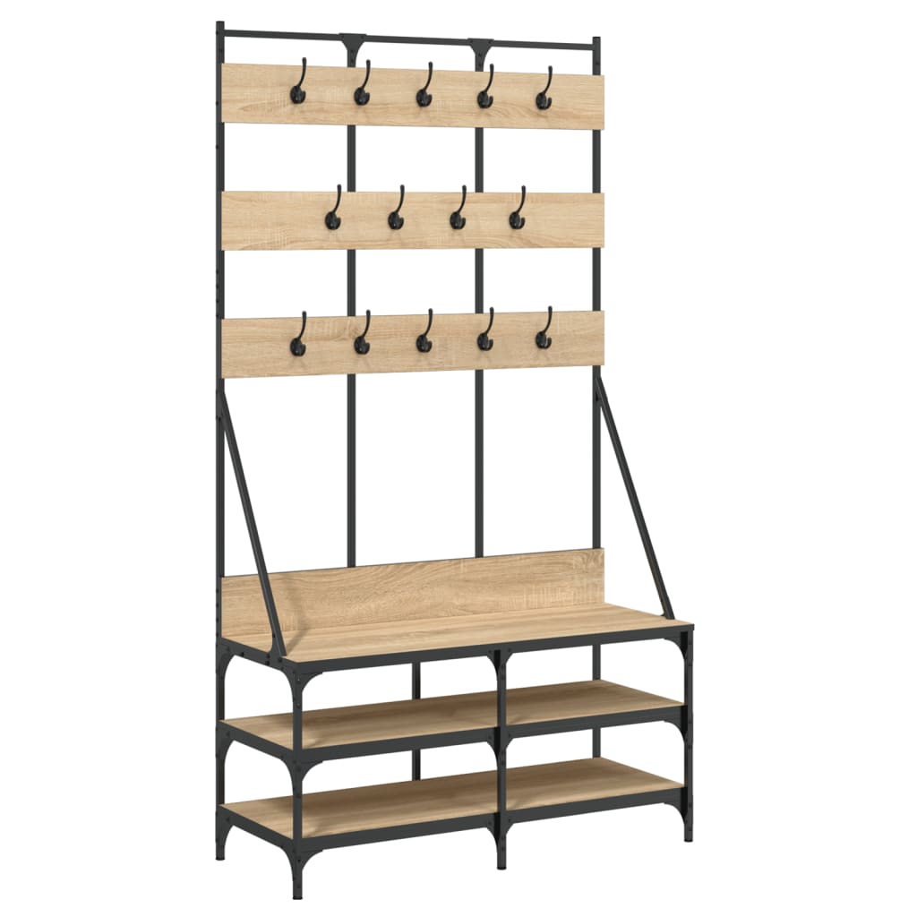 Vidaxl Clothing rack with shoe rack 100x40x184 cm Sonoma oak colored