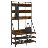 Vidaxl Clothing rack with shoe rack 100x40x184 cm smoked oak colored