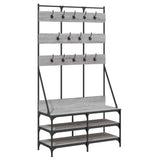 Vidaxl Kleedung Rack mat Schong Rack 100x4xx184Cm Grey Sonoma Oakfaarf