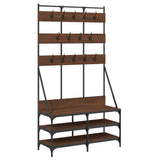 Vidaxl clothes rack with shoe rack 100x40x184 cm brown oak color