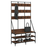 Vidaxl clothes rack with shoe rack 100x40x184 cm brown oak color