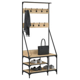 Vidaxl Clothing rack with shoe rack 80x40x184 cm Sonoma oak colored