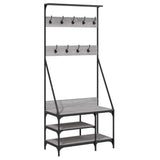 Rack de vêtements Vidaxl avec porte-chaussures 80x40x184 cm gris sonoma chêne couleur