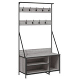 VidaXL Kleiderständer mit Schuhablage 100x41x184 cm grau sonoma