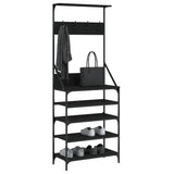 VidaXL Kleiderständer mit Schuhablage 70x34x184 cm schwarz