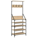 VidaXL Kleiderständer mit Schuhablage 70x34x184 cm Sonoma-Eiche-farbig