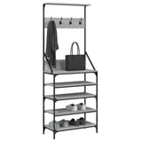 Vidaxl Clothing rack with shoe rack 70x34x184 cm gray Sonoma oak color