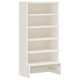 Armoire à chaussures vidaxl 52x30x104 cm en pin massif blanc