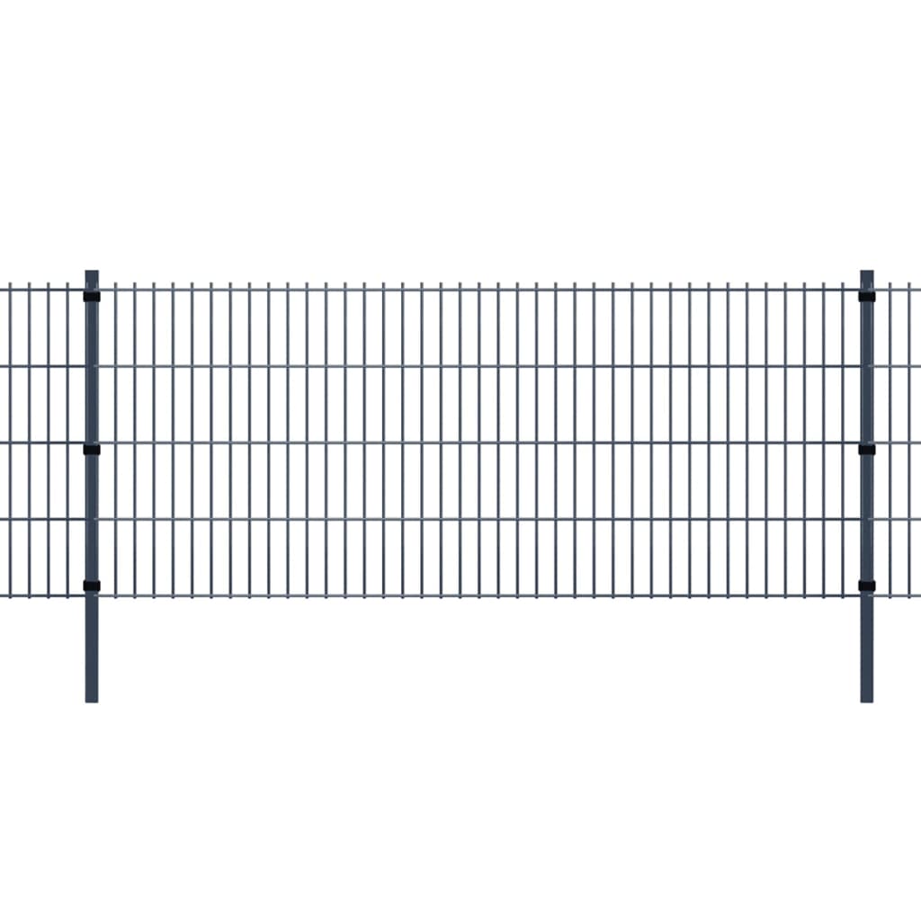 Vidaxl Fence Posts 10 ST 150 cm Galvanizovaná ocel šedá