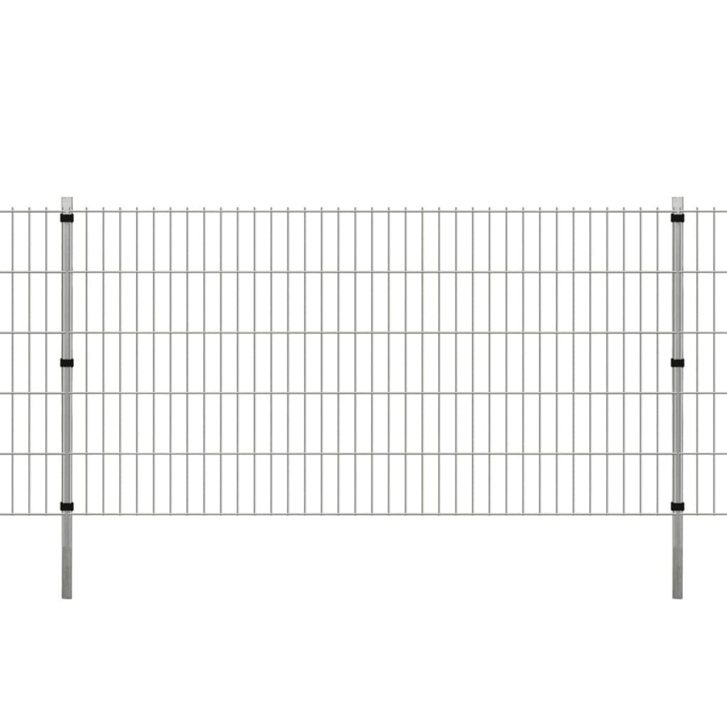 VidaXL Schuttingpalen 10 st 150 cm gegalvaniseerd staal zilverkleurig