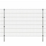 Vidaxl fence posts 10 st 200 cm galvanized steel silver colored