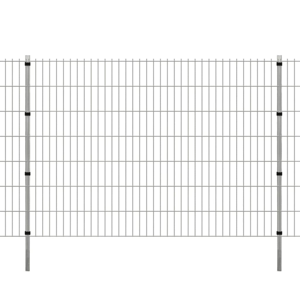 Vidaxl Fence Posts 20 st 200 cm en acier galvanisé en acier couleurs