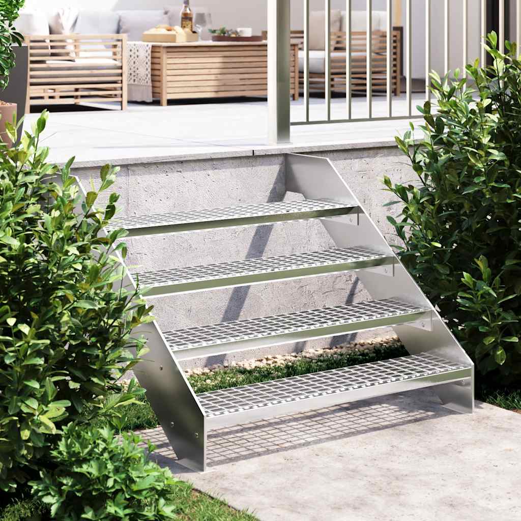 Vidaxxl Treppenstufengitter 100x24x7 cm verzinkter Stahl