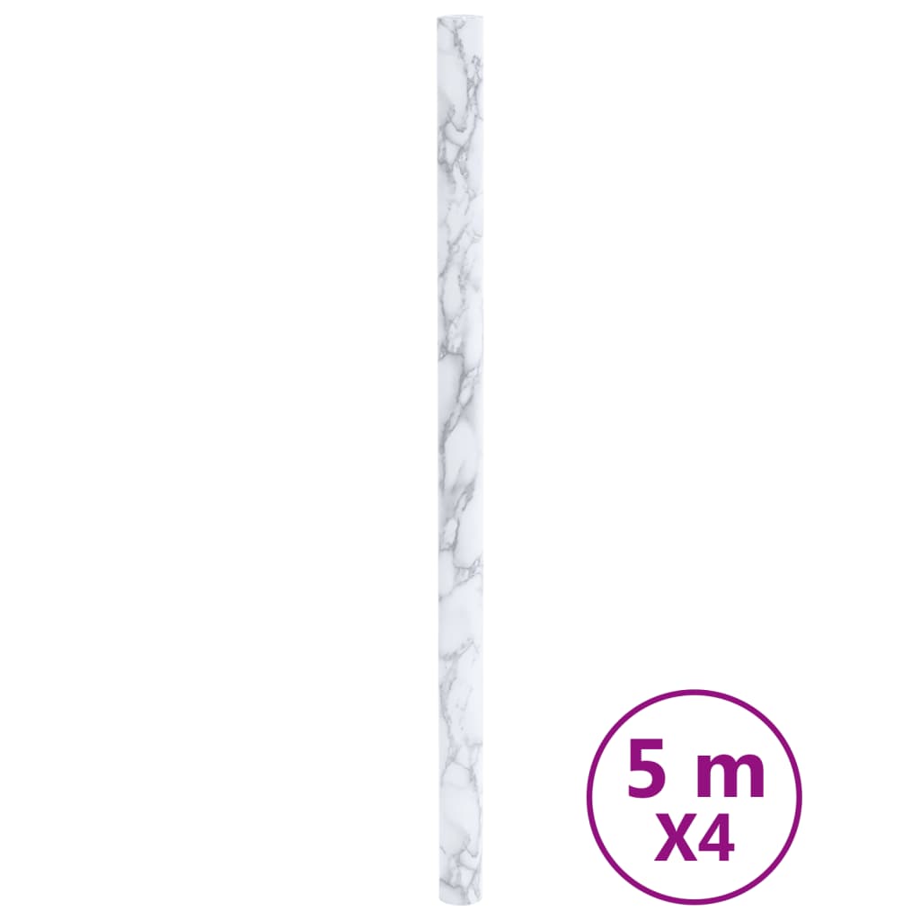 Vidaxl Furniture oils Self -adhesive 90x500 cm PVC Marble white