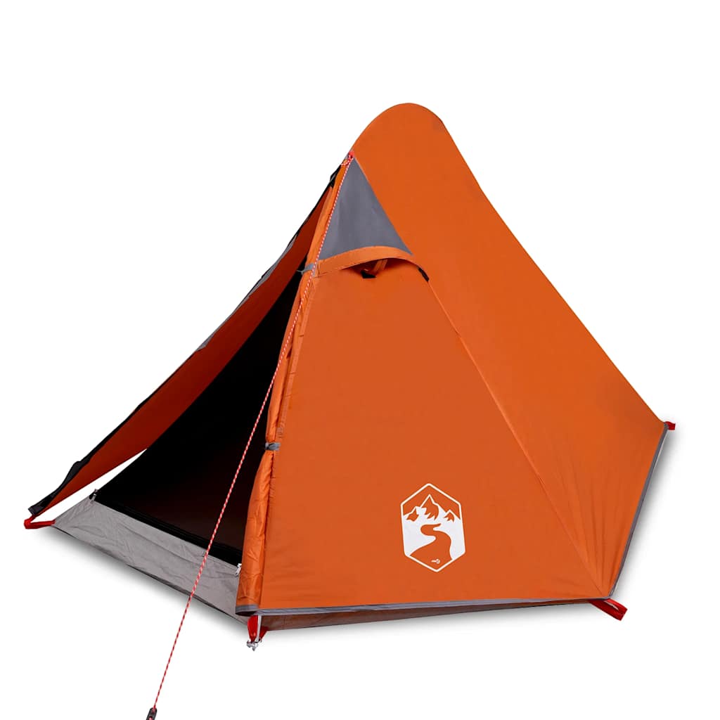 Vidaxl Dome Tent de 2 personas a prueba de agua y naranja