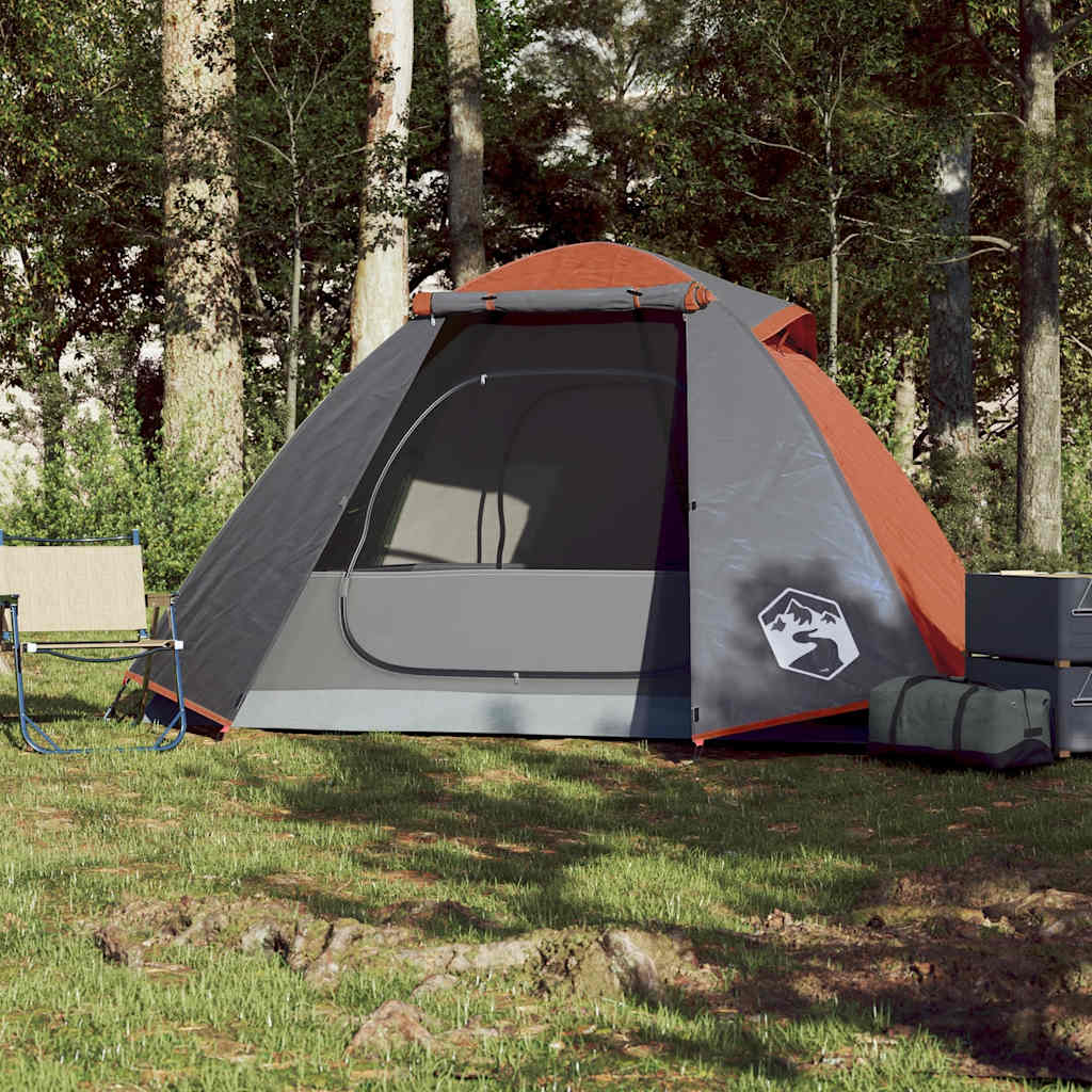 Vidaxl Dome tent 2-person waterproof gray and orange