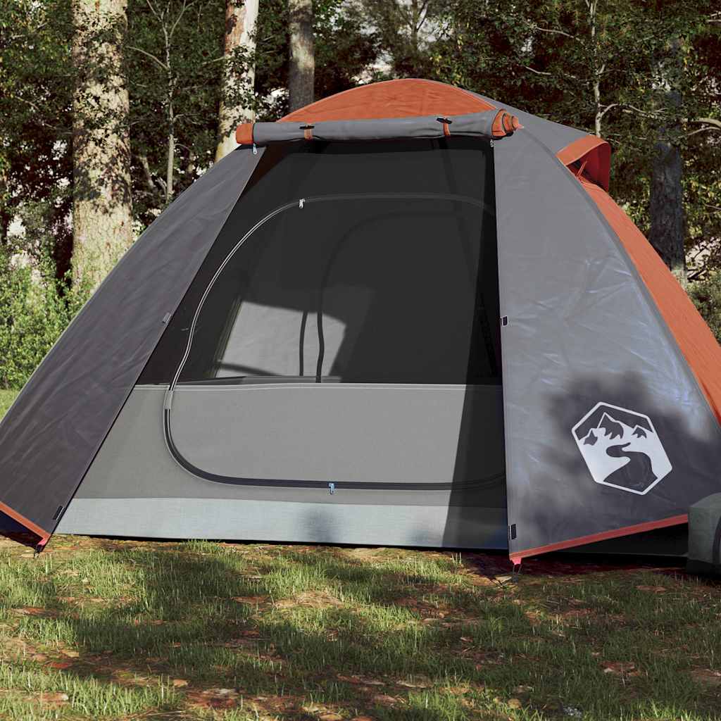 Vidaxl Dome tent 2-person waterproof gray and orange