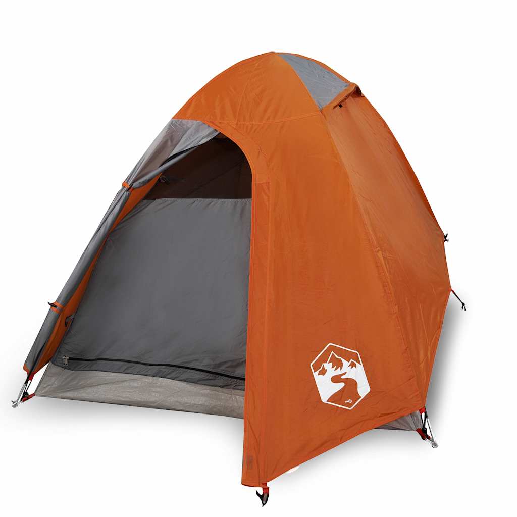 Vidaxl Dome tent 2-person waterproof gray and orange