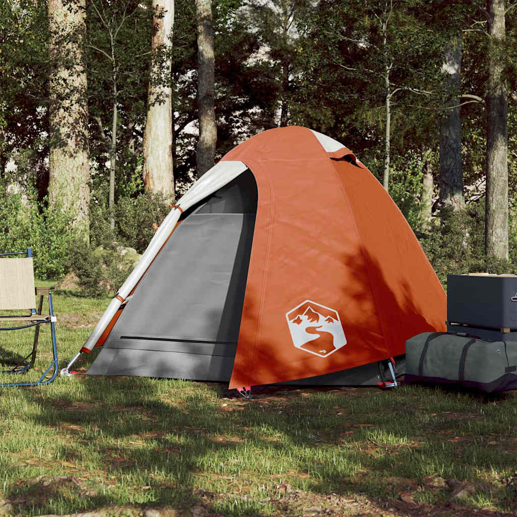 Vidaxl Dome tent 2-person waterproof gray and orange