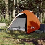 Vidaxl Dome Tent de 3 personas impermeables grises y naranja