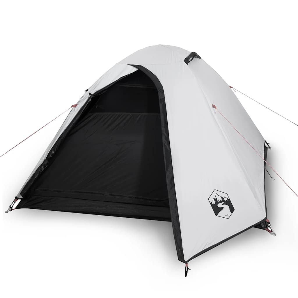 Vidaxl dome tente 2 personnes imperméabiliser tissu blanc