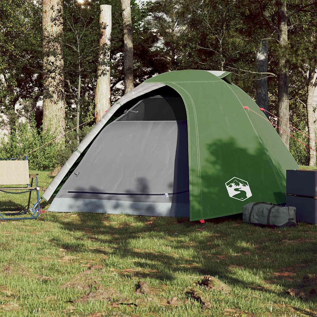 Vidaxl dome tente 4 personnes étanche verte