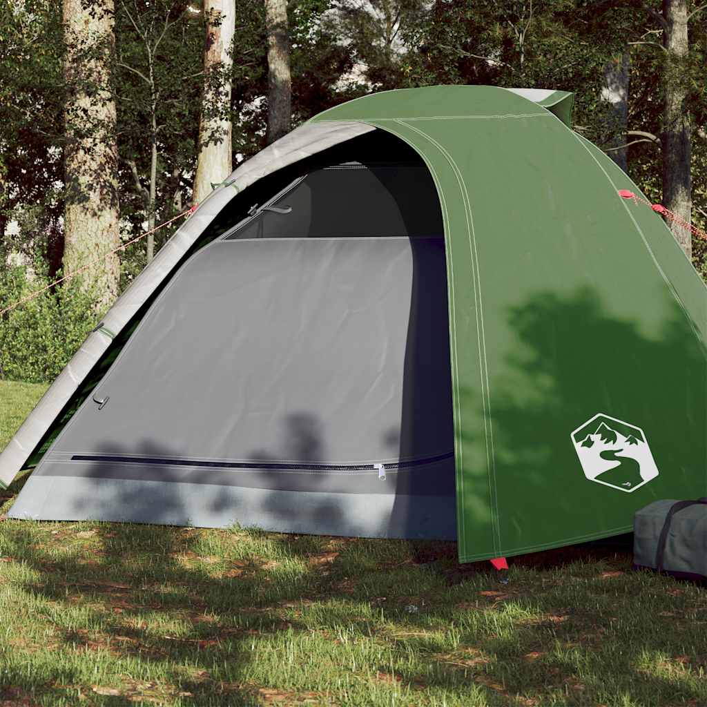 Vidaxl dome tente 4 personnes étanche verte